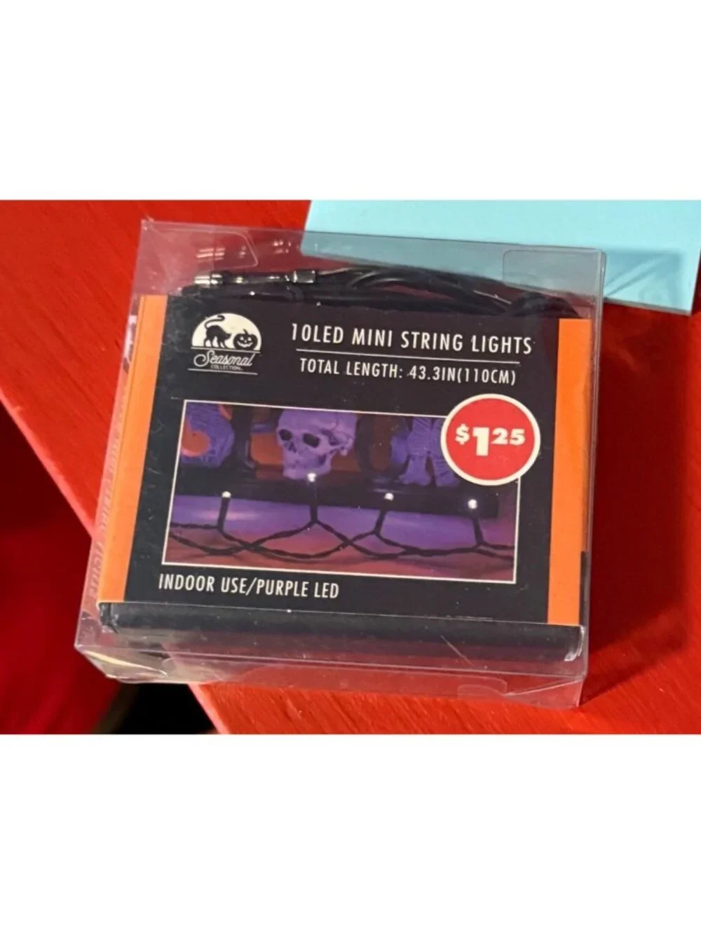 NEW Halloween Skull LED Mini String Lights – 10 Lights, Purple LED
